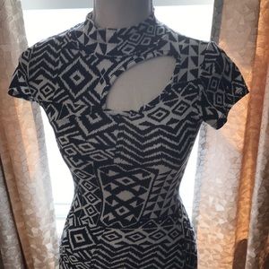 Love J Geometric MIDI Dress